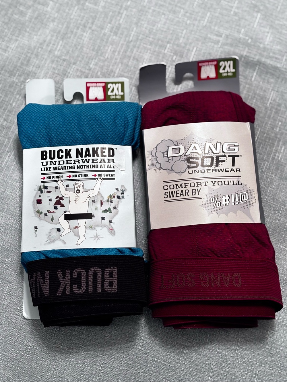 2 Pair Duluth Trading Co. Men's Buck Naked & Dang Soft Boxer Briefs Size 2XL